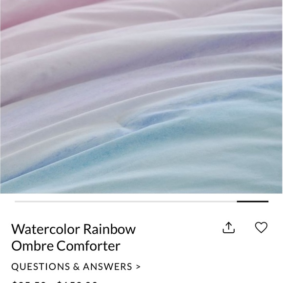 Comforter and shams /Pastel Ombre Bedding Set from Pottery Barn Teen - Picture 5 of 7